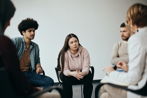 Community support for gambling recovery group discussion